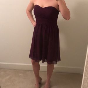 Purple Strapless Dress